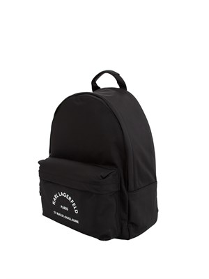 Zaino in tessuto nero Karl Lagerfeld con logo tasca in DONNA
