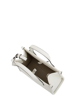 Borsa a mano Karl Lagerfeld in ecopelle martellata bianca in DONNA