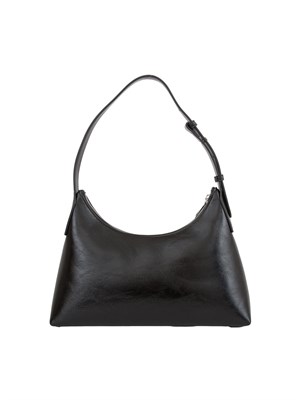 Borsa a spalla nera Karl Lagerfeld logo metallico in DONNA