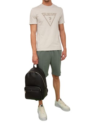 Bermuda uomo Antony Morato in felpa di cotone verde con cucitura piega in UOMO