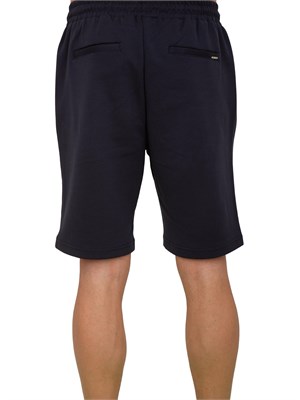 Bermuda uomo Antony Morato in felpa di cotone blu con cucitura piega in UOMO