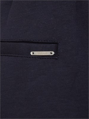 Bermuda uomo Antony Morato in felpa di cotone blu con cucitura piega in UOMO