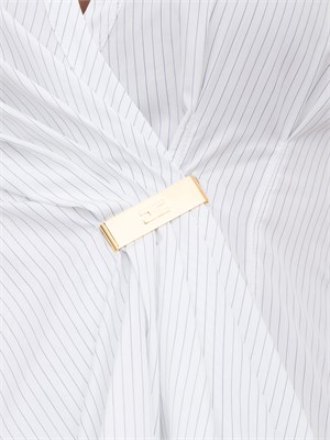 Vestito in popeline con dettaglio gioiello Elisabetta Franchi in DONNA