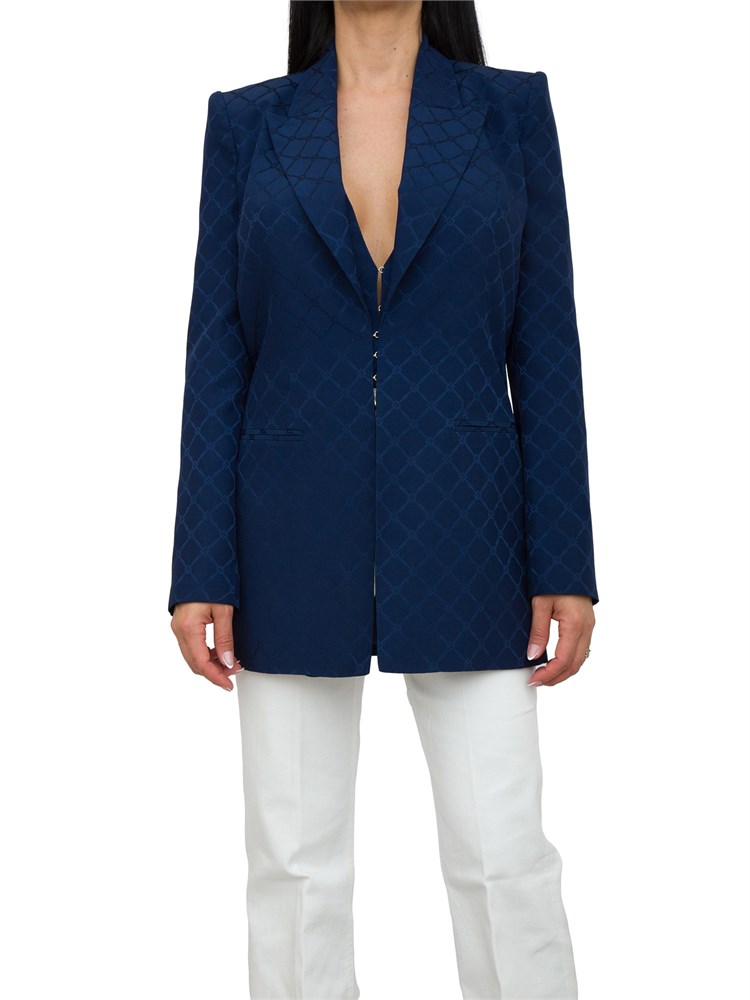 GIACCA MONOPETTO ELISABETTA FRANCHI BLU