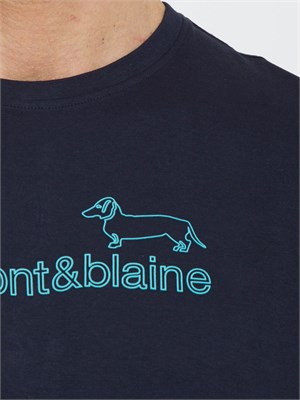 T-SHIRT HARMONT [AND] BLAINE BLU in UOMO
