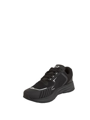 Sneakers uomo nero e bianco Emporio Armani in UOMO