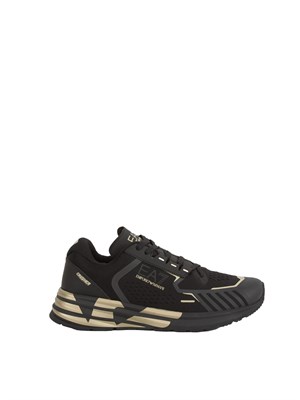 Sneakers uomo nere e oro Emporio Armani in UOMO