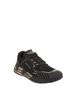 Sneakers uomo nere e oro Emporio Armani in UOMO