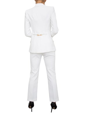 Tailleur monopetto in crêpe bianco Elisabetta Franchi in DONNA