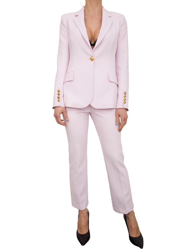 Tailleur monopetto in crêpe lilla Elisabetta Franchi
