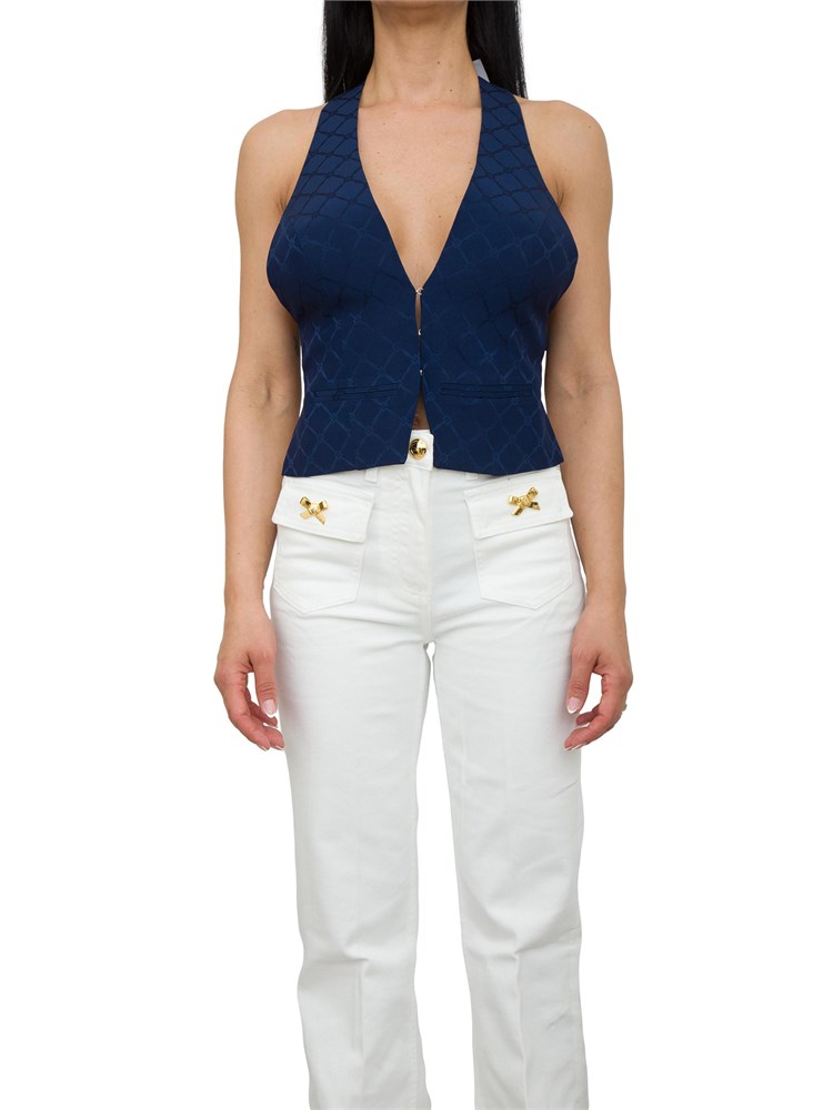 GILET ELISABETTA FRANCHI BLU