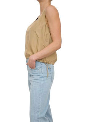 Top in seta habotai Marella beige in DONNA