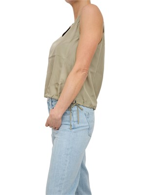 Top in seta habotai Marella verde in DONNA