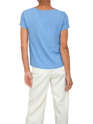 Blusa Emme Marella azzurro  in misto seta in DONNA