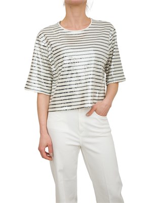 T-shirt boxy con paillette Marella a righe in DONNA