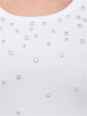 Canotta Marella con cristalli cabochon in DONNA
