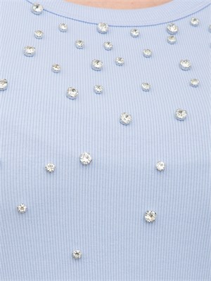 Canotta Marella con cristalli cabochon in DONNA