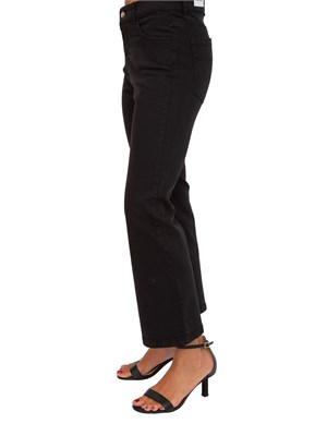 Jeans 5 tasche Marella modello flare in cotone nero in DONNA