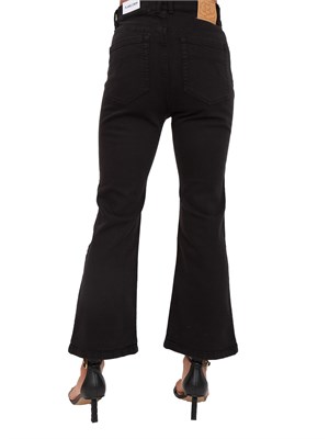 Jeans 5 tasche Marella modello flare in cotone nero in DONNA