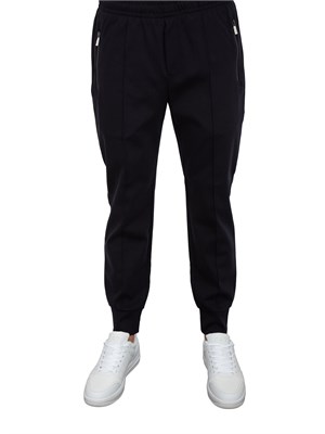 Pantaloni uomo Emporio Armani modello jogger in tessuto punto Roma blu in UOMO