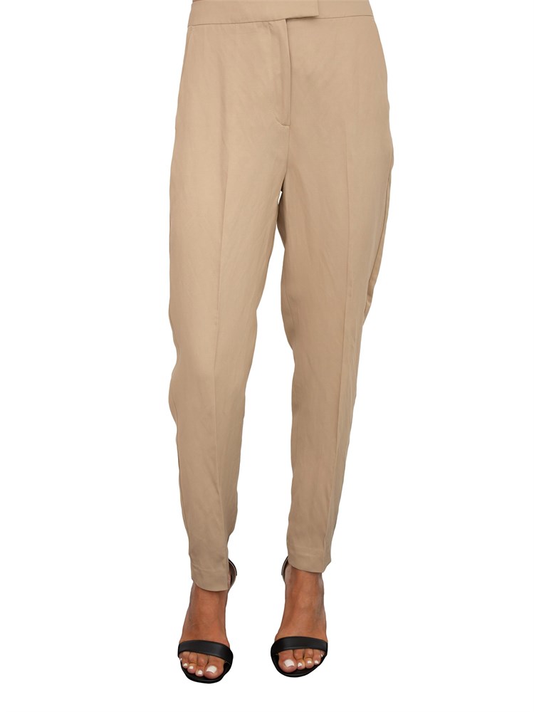 Pantaloni donna beige cipria iBlues con tasche chino e piega stirata