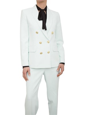 Giacca doppiopetto Nenette in cady acquamarina in DONNA