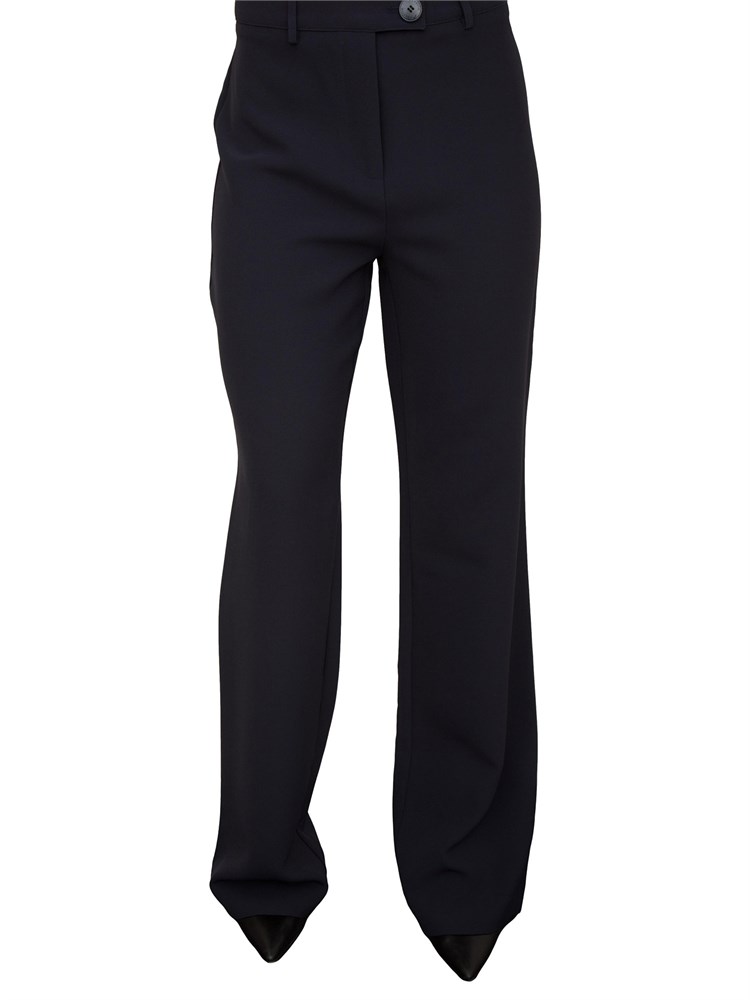 Pantaloni a zampa Nenette in tricottina blu