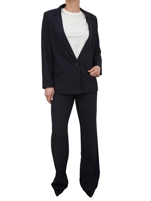 Pantaloni a zampa Nenette in tricottina blu in DONNA
