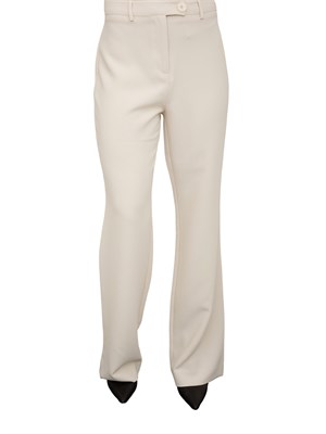Pantaloni a zampa Nenette in tricottina bianco panna in DONNA