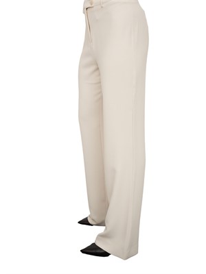 Pantaloni a zampa Nenette in tricottina bianco panna in DONNA