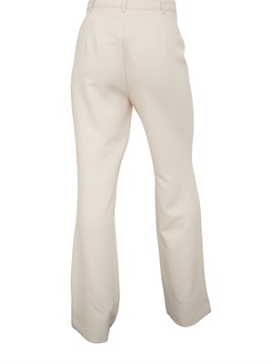Pantaloni a zampa Nenette in tricottina bianco panna in DONNA