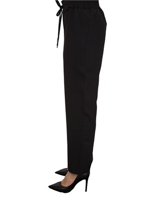 Pantaloni chino Nenette nero con coulisse in vita in DONNA
