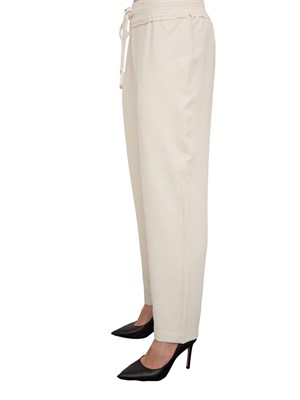 Panaloni chino Nenette bianco panna con coulisse in vita in DONNA