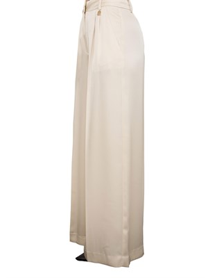 Pantaloni palazzo Fracomina raso beige in DONNA