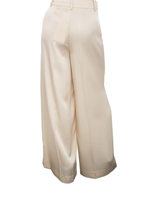 Pantaloni palazzo Fracomina raso beige in DONNA