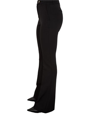 Pantaloni palazzo Fracomina vita alta nero in DONNA