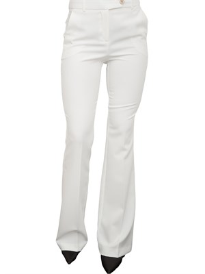 Pantaloni palazzo Fracomina vita alta bianco in DONNA