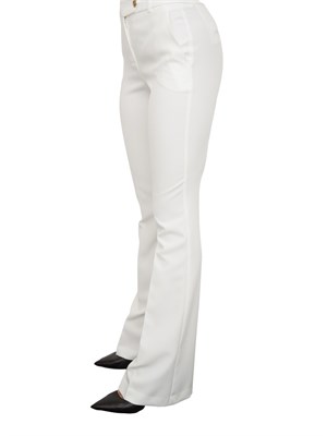 Pantaloni palazzo Fracomina vita alta bianco in DONNA