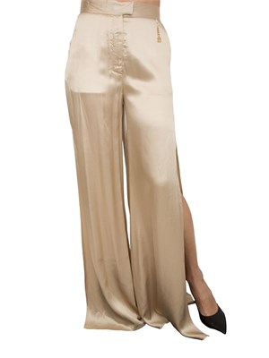 Pantaloni palazzo Fracomina in raso oro in DONNA