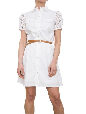 Abito fitted chemisier Fracomina in cotone bianco in DONNA