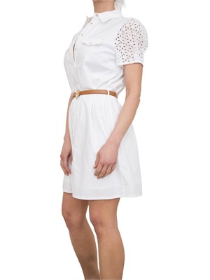 Abito fitted chemisier Fracomina in cotone bianco in DONNA