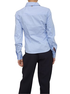 Camicia regular Fracomina in popeline a righe azzurre in DONNA