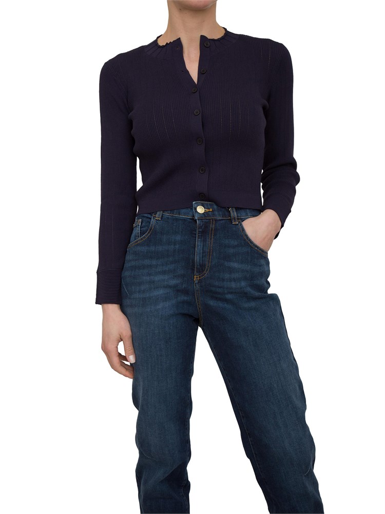 Cardigan Nenette traforato blu
