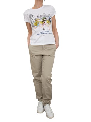 Pantalone chino Nenette cotone beige in DONNA