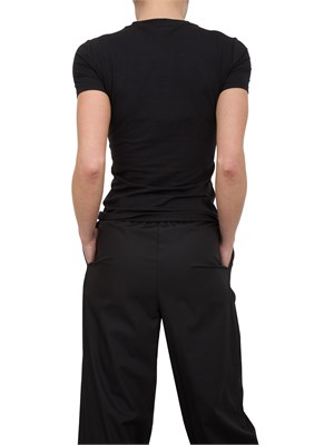 T-shirt regular in jersey di cotone nero in DONNA