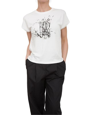 T-shirt over Fracomina con logo a contrasto in DONNA