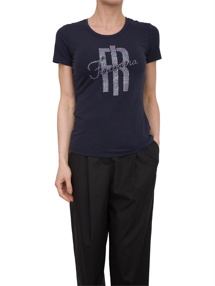 T-shirt con strass Fracomina blu