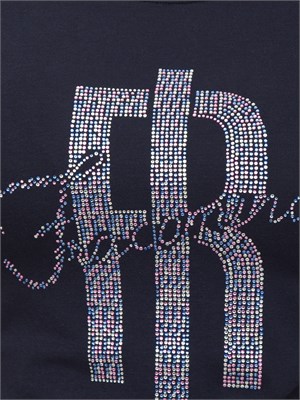 T-shirt con strass Fracomina blu in DONNA