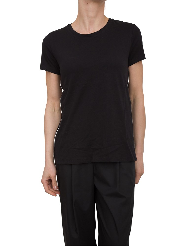 T-shirt con bande sui lati Fracomina nero