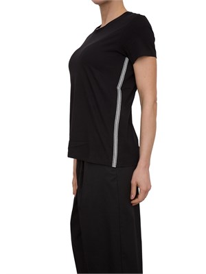 T-shirt con bande sui lati Fracomina nero in DONNA
